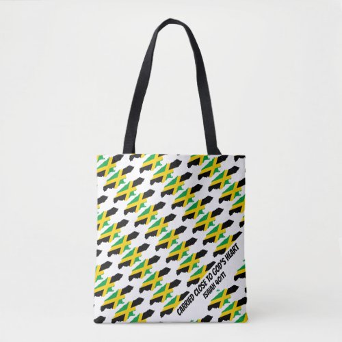 JAMAICA FLAG  Gods Heart  Isaiah 40 Tote Bag