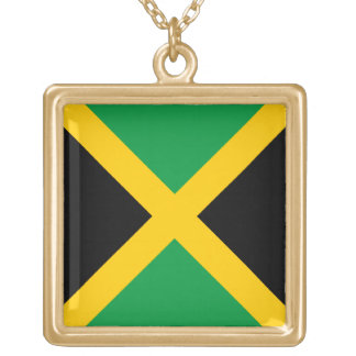 Jamaica Flag Gold Plated Necklace