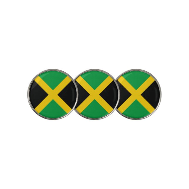 Jamaica Flag Golf Ball Marker (3 Up)