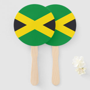 Jamaica flag hand fan