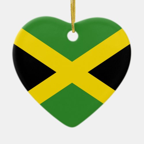 Jamaica Flag Heart Ornament