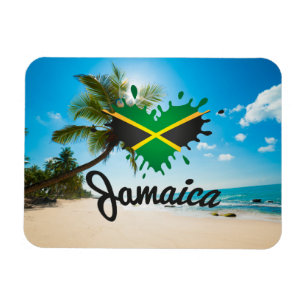 Jamaica Flag Island - Proud Jamaicans - Magnet