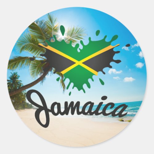 Jamaica Flag Island _ Proud Jamaicans _ Sticker