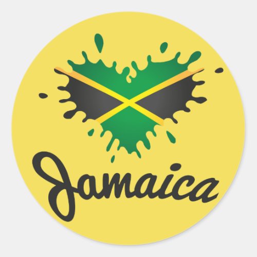 Jamaica Flag Island _ Proud Jamaicans _ Sticker