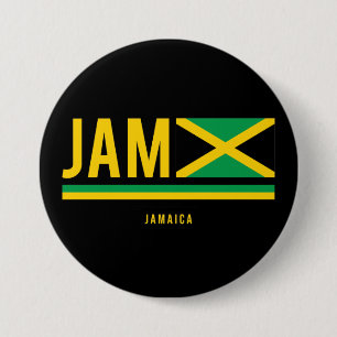 Jamaica Flag ISO Code Alpha 3 Design  Button