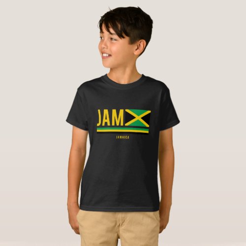 Jamaica Flag ISO Code Alpha 3 Design T_Shirt