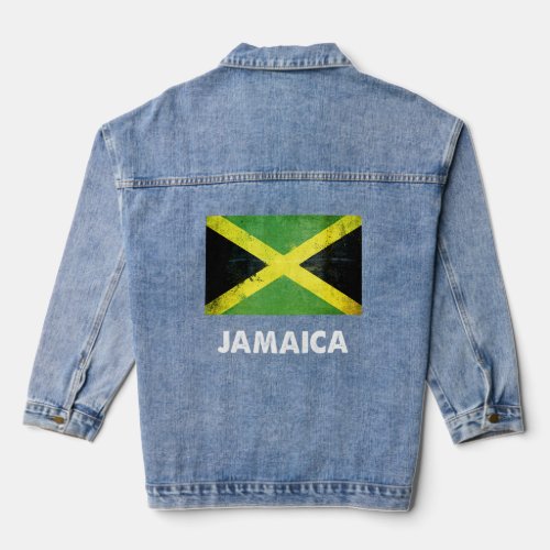 Jamaica Flag  Jamaican  Denim Jacket