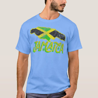 jamaica flag Jamaican Map jamaican flag Jamaica ma T-Shirt