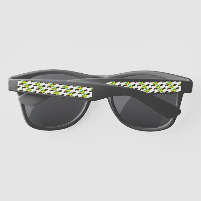 JAMAICA FLAG Jamaican Patriotic Sunglasses (Back)