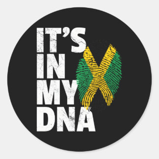 Jamaica Flag Jamaican Pride Dna Island Classic Round Sticker