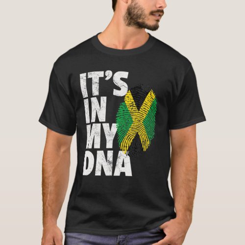 Jamaica Flag Jamaican Pride DNA Men Women Kids Gif T_Shirt