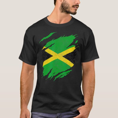 Jamaica Flag Jamaican Pride Reggae Music Vintage J T_Shirt