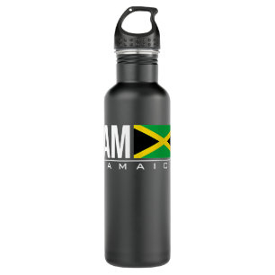 JAMAICA FLAG JAMAICAN SPORTS GAMES ATHLETIC STAINLESS STEEL WATER BOTTLE