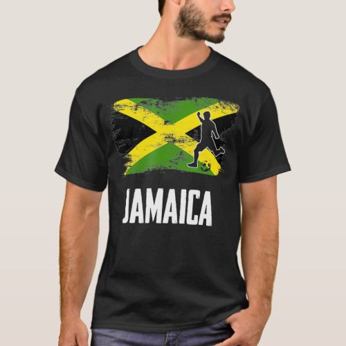 Jamaica Flag Jersey  Soccer Team piggy  T_Shirt