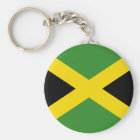 Jamaica Flag Key Ring - Yellow Plastic Medallion, Printed Design, Fun Keychain Accessory - View #11