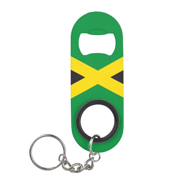 Jamaica flag keychain bottle opener (Front)