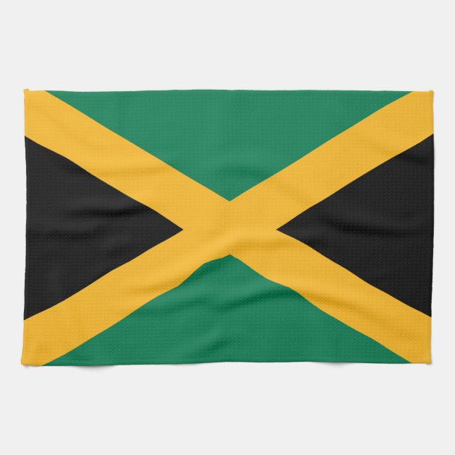 Jamaica Flag Kitchen Towel (Horizontal)