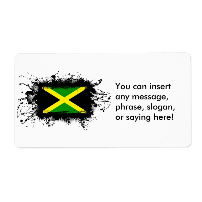 Jamaica Flag Label (Front)