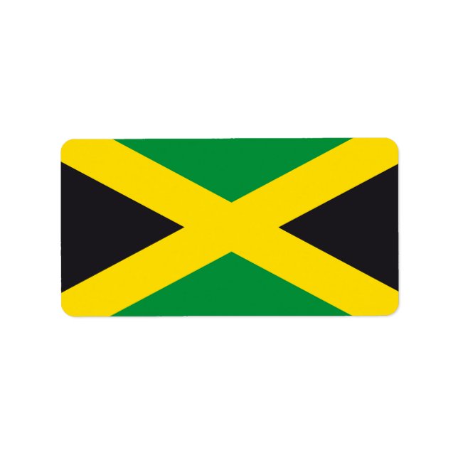 Jamaica flag label (Front)