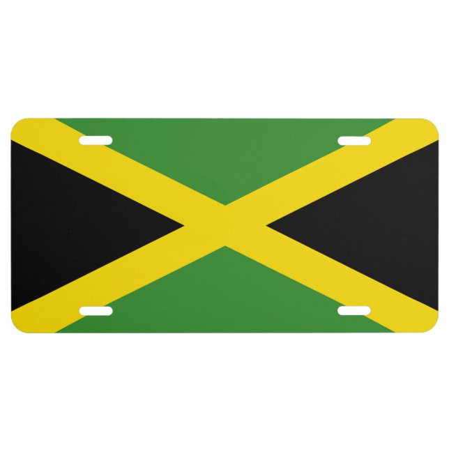 Jamaica Flag License Plate (Front)