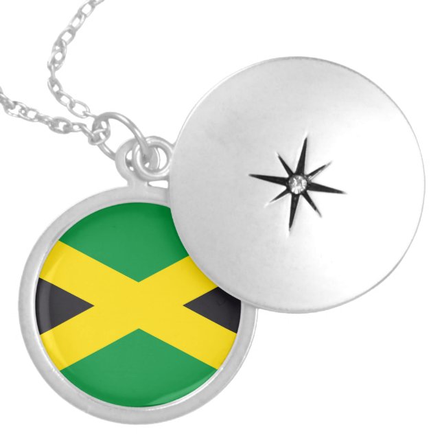 Jamaica flag locket necklace (Front)