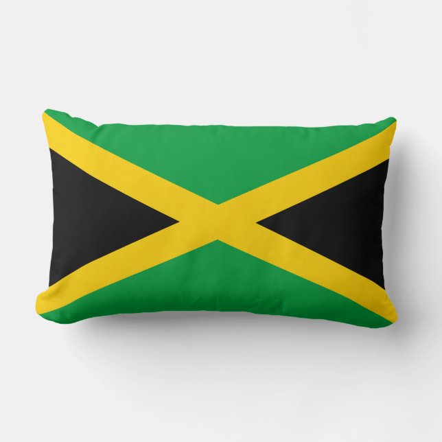 Jamaica Flag Lumbar Pillow (Front)