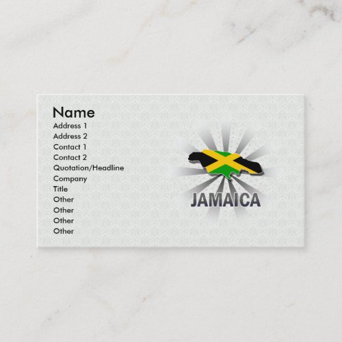 Jamaica Flag Map 20 Business Card
