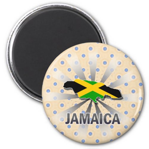 Jamaica Flag Map 20 Magnet