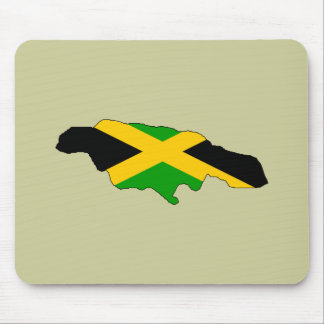 Jamaica flag map mouse pad