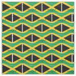 JAMAICA Flag Map Outline Fabric