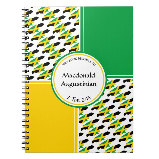 JAMAICA Flag | Map Outline | Sermon Notebook (Front)
