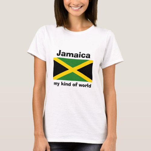 Jamaica Flag  Map  Text T_Shirt