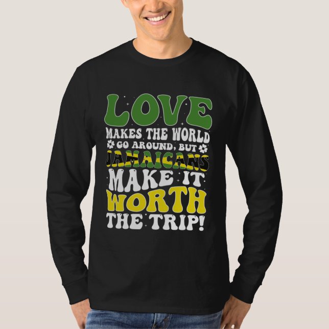 Jamaica Flag Men & Women Cute Til Jamaicans T-Shirt (Front)