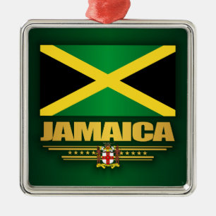 Jamaica Flag Metal Ornament