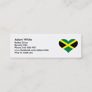 Jamaica flag mini business card