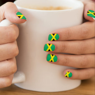 Jamaica flag minx nail art