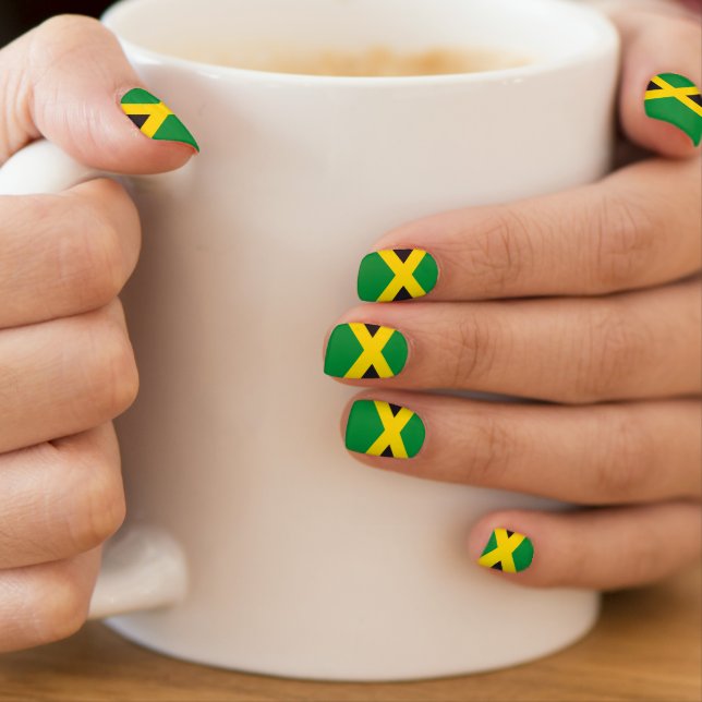 Jamaica flag minx nail art (Insitu - Mug)