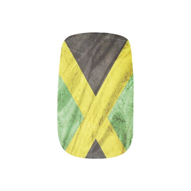 Jamaica flag minx nail wraps (Left Thumb)