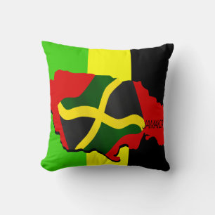 Jamaica flag mojo pillow