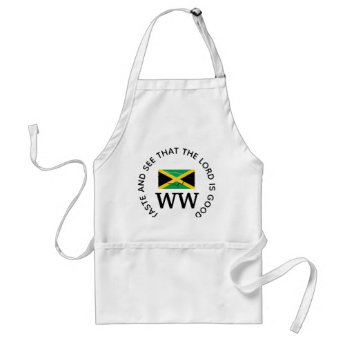 JAMAICA Flag MONOGRAM Customized Scripture Adult Apron