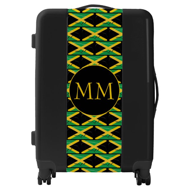 JAMAICA Flag Monogram  Luggage (Front)
