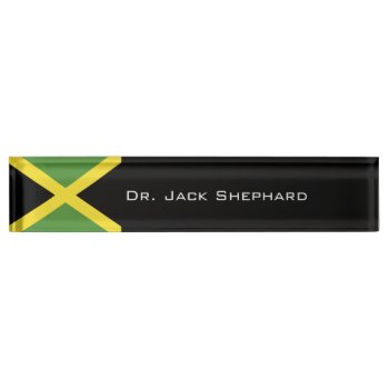 Jamaica Flag Name Plate by electrosky at Zazzle