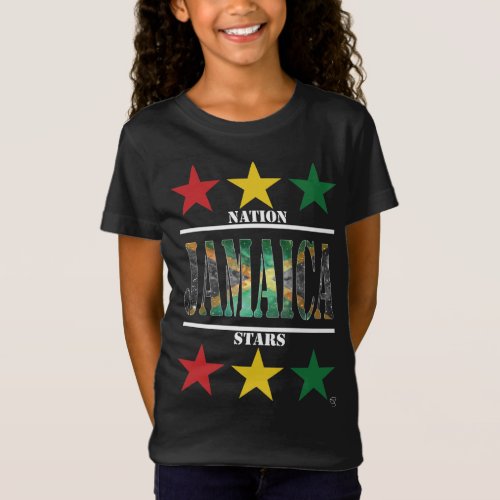 Jamaica Flag Nation Stars RYG Edition T_Shirt