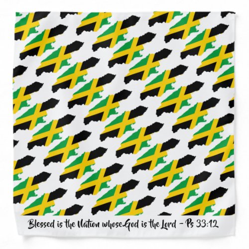 JAMAICA FLAG Neckerchief Cravat Blessed Nation Bandana