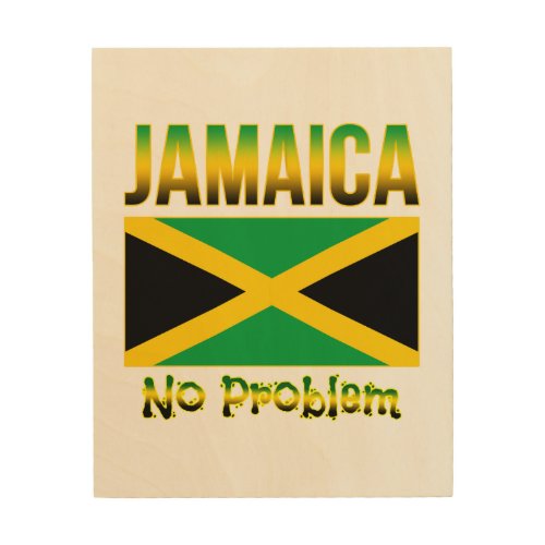 Jamaica Flag No Problem Wood Wall Art