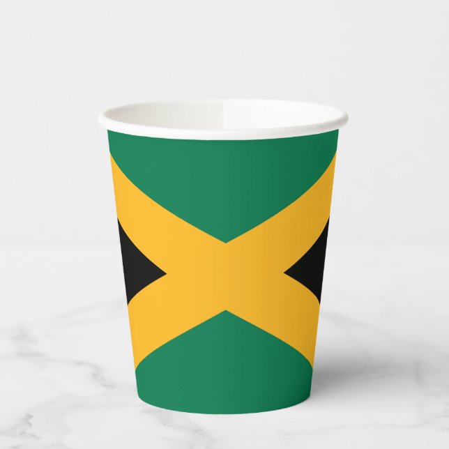 Jamaica Flag Paper Cups (Left)