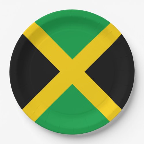 Jamaica Flag Paper Plates