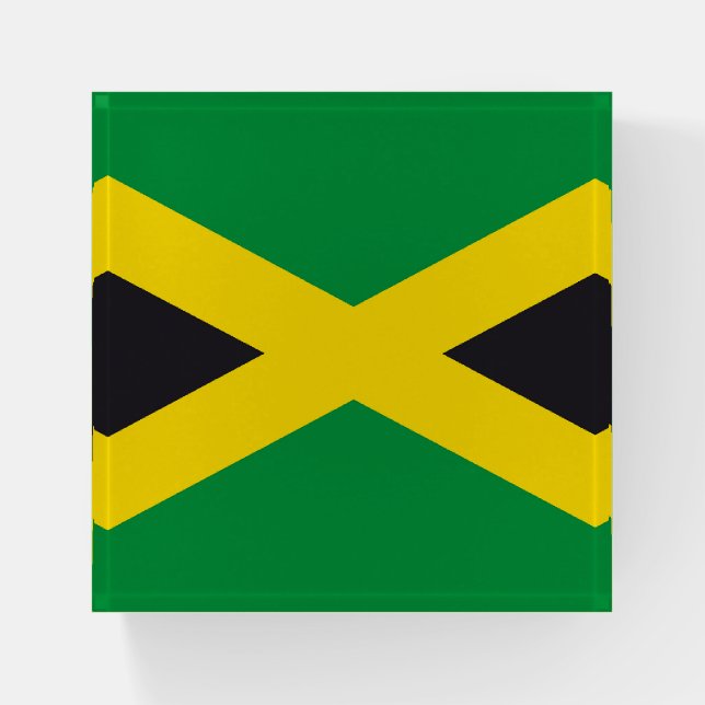 Jamaica flag paperweight (Front)