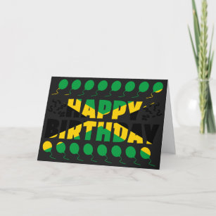 Jamaica Flag Patriotic Birthday Card