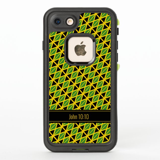 JAMAICA FLAG Patriotic Personalized LifeProof iPhone Case (Back)